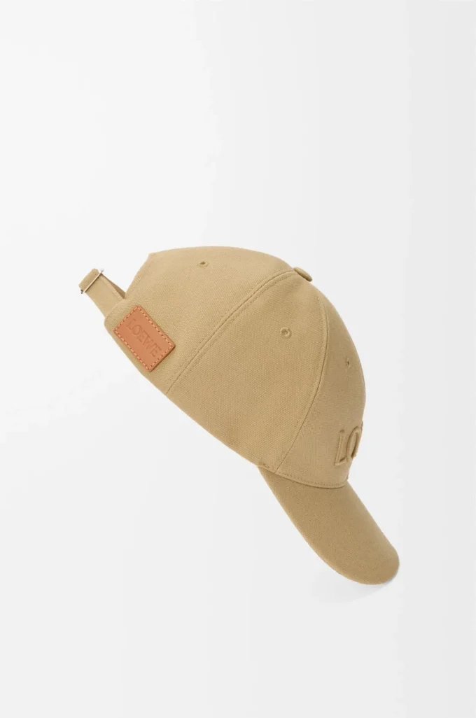 LOEWE-Kappe aus Canvas in Sand