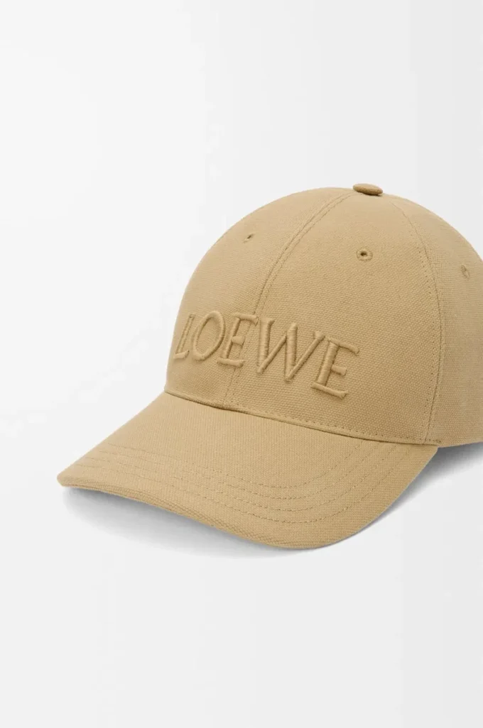 LOEWE-Kappe aus Canvas in Sand