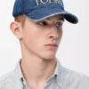 LOEWE-Kappe aus Denim in Denim Blue
