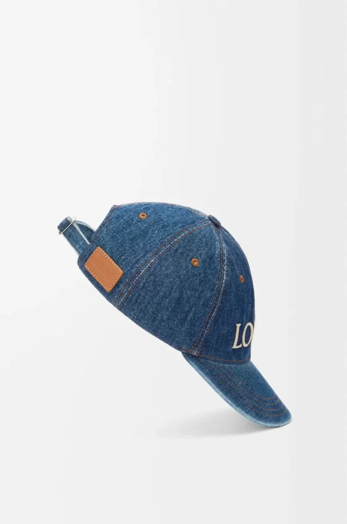 LOEWE-Kappe aus Denim in Denim Blue