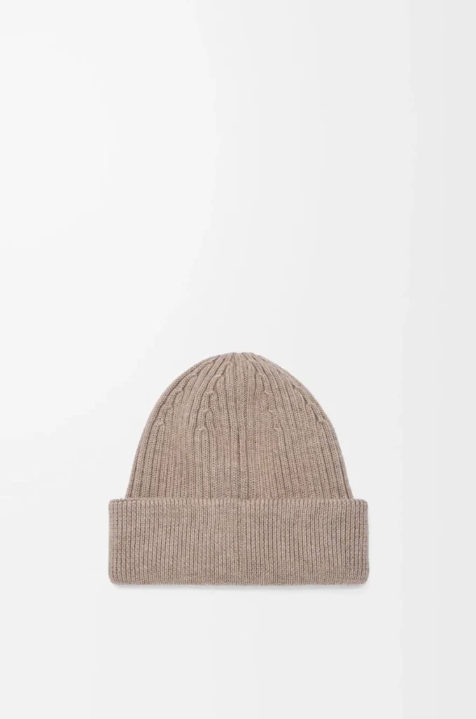 LOEWE-Mütze aus Wolle in Dunkelbeige
