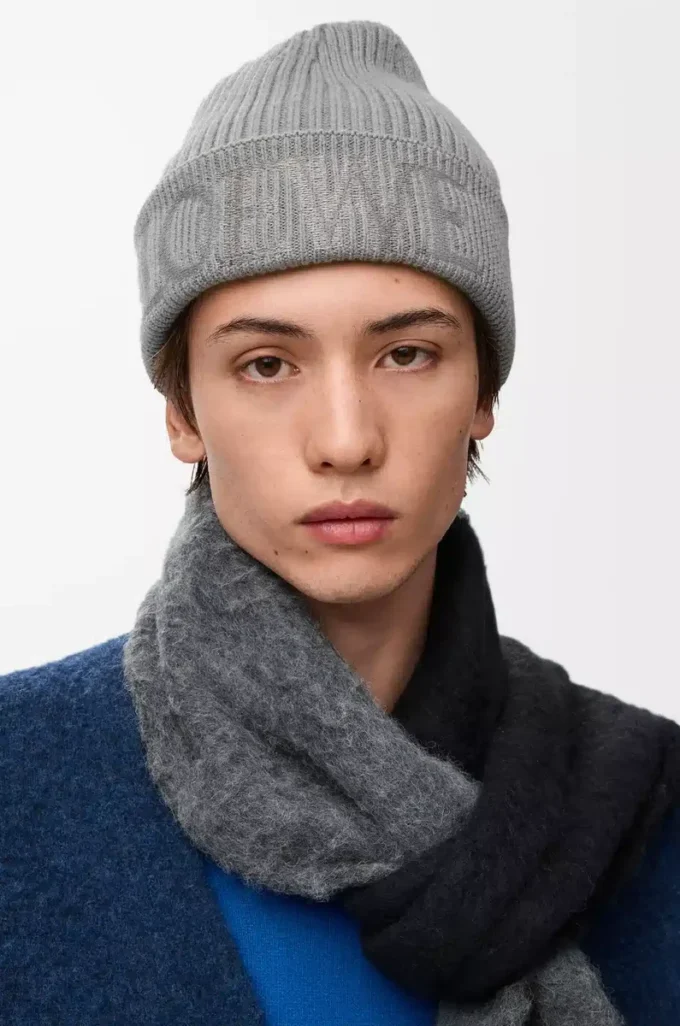 LOEWE-Mütze aus Wolle in Grau LOEWE-Mütze aus Wolle in Grau