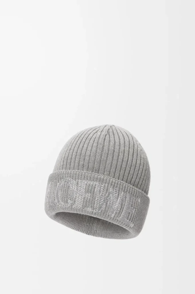 LOEWE-Mütze aus Wolle in Grau LOEWE-Mütze aus Wolle in Grau