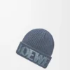 LOEWE Mütze aus Wolle in Graublau
