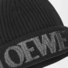 LOEWE Mütze aus Wolle in Schwarz