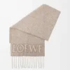 LOEWE-Schal aus Alpaka- und Wollmischung Beige/Ecru