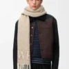 LOEWE-Schal aus Alpaka- und Wollmischung Beige/Ecru
