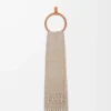 LOEWE-Schal aus Alpaka- und Wollmischung Beige/Ecru