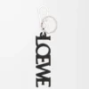 LOEWE Signature-Anhänger aus glattem Kalbsleder Schwarz