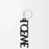 LOEWE Signature-Anhänger aus glattem Kalbsleder Schwarz