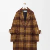 Mantel aus Mohair-Woll-Mischung Gelb/Mehrfarbig