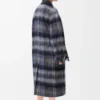 Mantel aus Mohair-Wollmischung Blau/Mehrfarbig