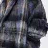 Mantel aus Mohair-Wollmischung Blau/Mehrfarbig