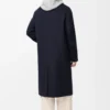 Mantel aus Wolle und Kaschmir Navy/Grau
