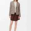 Maßgeschneiderte Jacke aus Wolle in Beige Melange