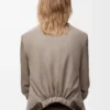 Maßgeschneiderte Jacke aus Wolle in Beige Melange