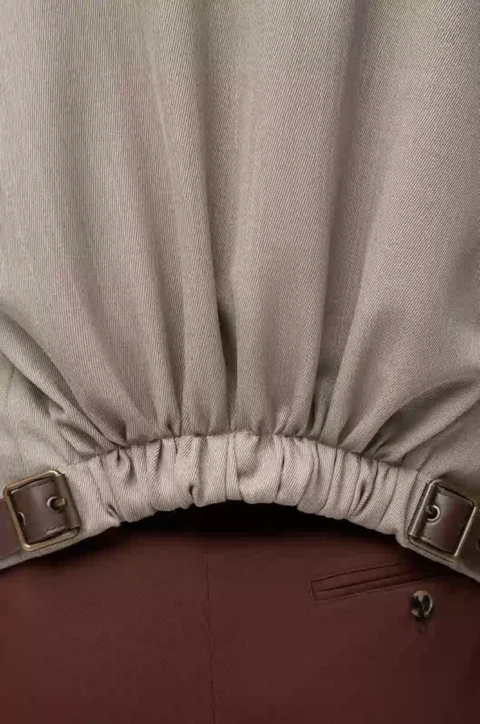 Maßgeschneiderte Jacke aus Wolle in Beige Melange