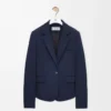 Maßgeschneiderte Jacke aus Wolle in Marineblau