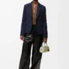 Maßgeschneiderte Jacke aus Wolle in Marineblau