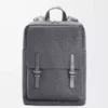 Military-Rucksack aus weichem genarbtem Kalbsleder Anthrazit