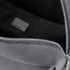 Military-Rucksack aus weichem genarbtem Kalbsleder Anthrazit