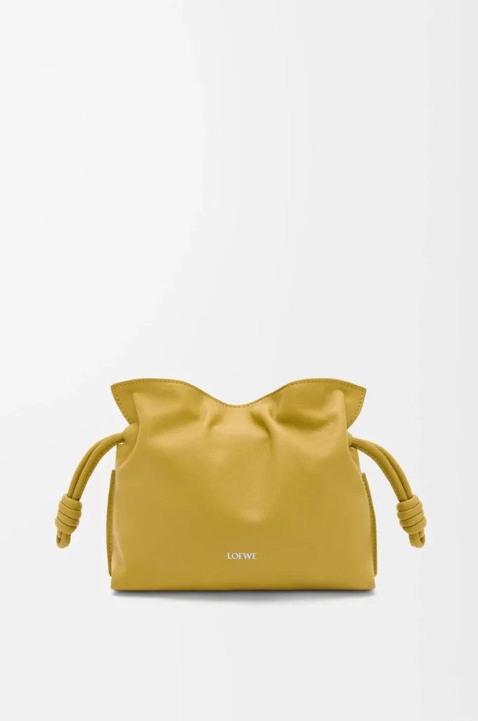 Mini-Clutch Flamenco aus Nappakalbsleder Ginger