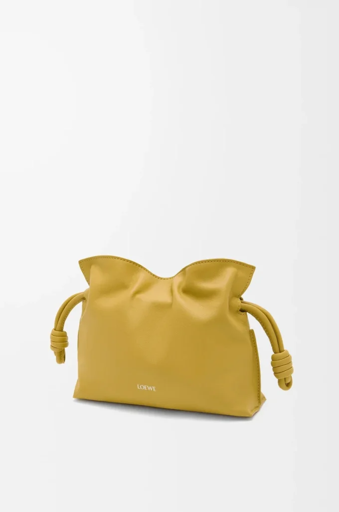 Mini-Clutch Flamenco aus Nappakalbsleder Ginger
