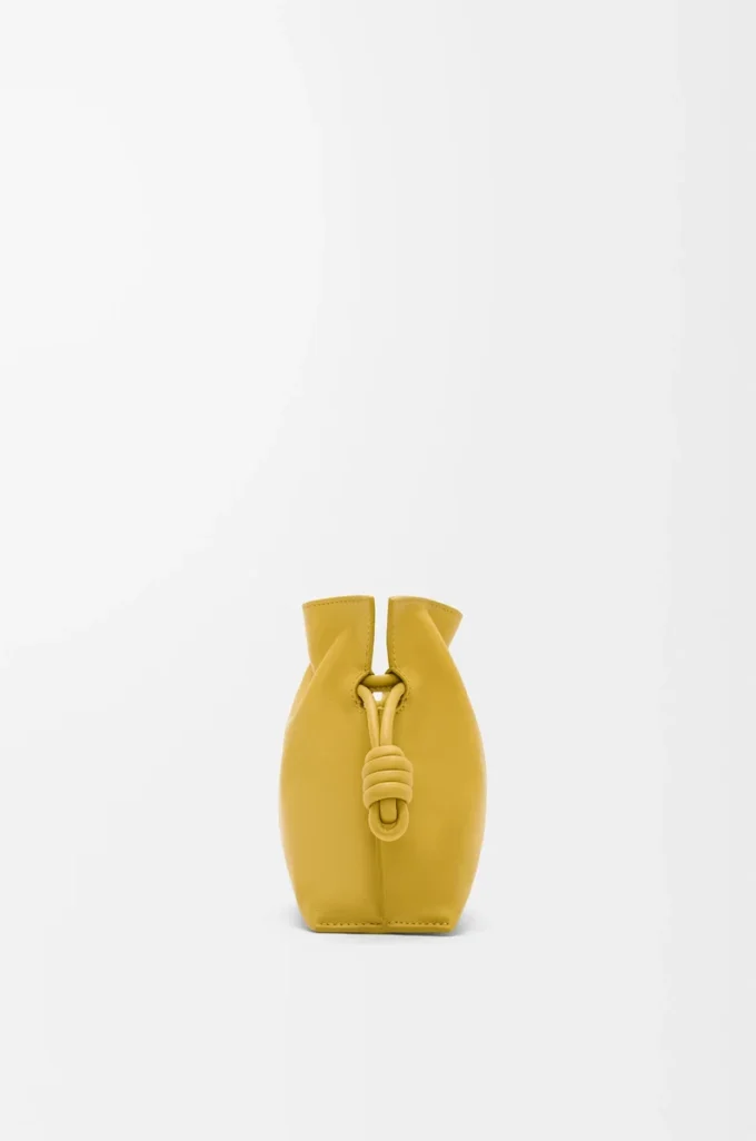 Mini-Clutch Flamenco aus Nappakalbsleder Ginger