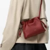 Mini-Clutch Flamenco aus Nappakalbsleder in Burnt Red