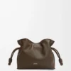 Mini-Clutch „Flamenco” aus Nappakalbsleder in Chocolate