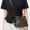 Mini-Clutch „Flamenco” aus Nappakalbsleder in Chocolate