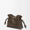 Mini-Clutch „Flamenco” aus Nappakalbsleder in Chocolate