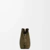 Mini-Clutch „Flamenco” aus Nappakalbsleder in Dark Khaki