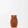 Mini-Clutch „Flamenco” aus Nappakalbsleder in Eichhörnchen