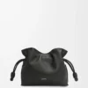 Mini-Clutch „Flamenco” aus Nappakalbsleder in Schwarz