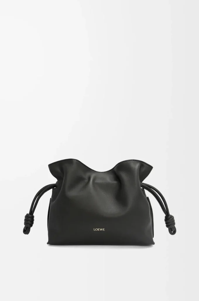 Mini-Clutch „Flamenco” aus Nappakalbsleder in Schwarz