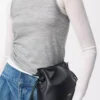 Mini-Clutch „Flamenco” aus Nappakalbsleder in Schwarz
