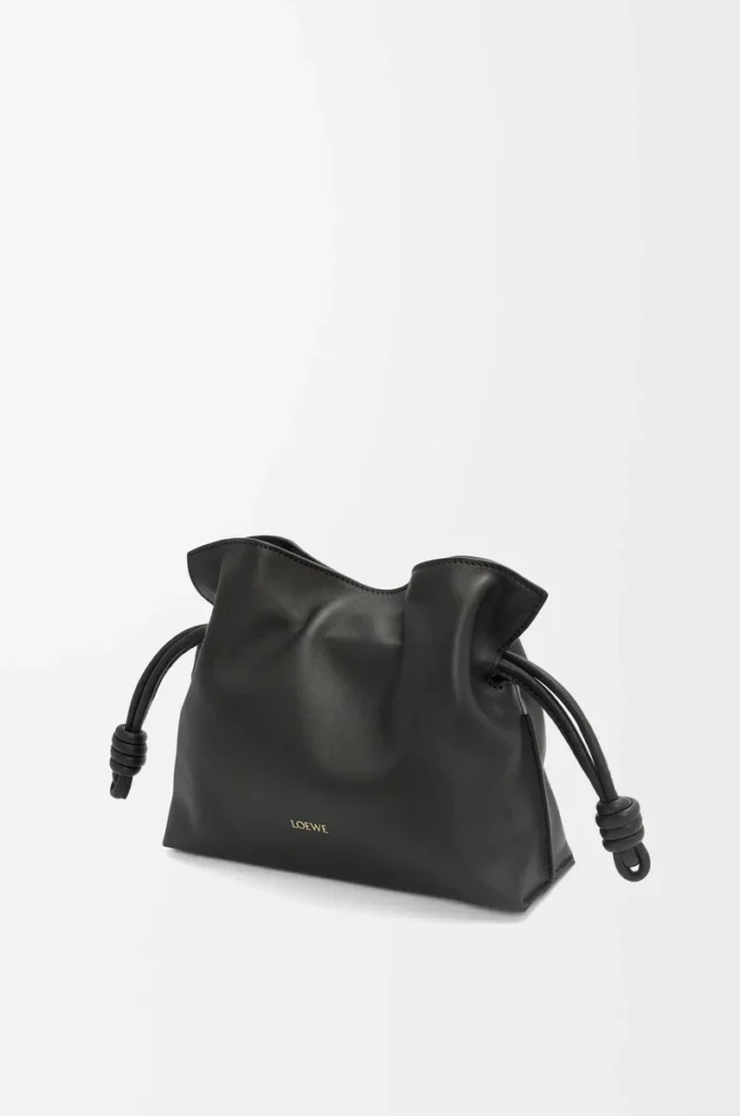 Mini-Clutch „Flamenco” aus Nappakalbsleder in Schwarz