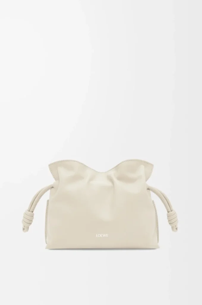 Mini-Clutch „Flamenco“ aus Nappakalbsleder in Sea Salt