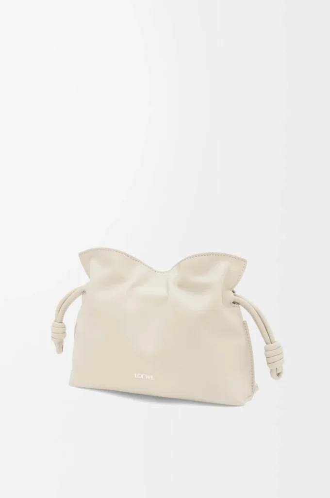 Mini-Clutch „Flamenco“ aus Nappakalbsleder in Sea Salt