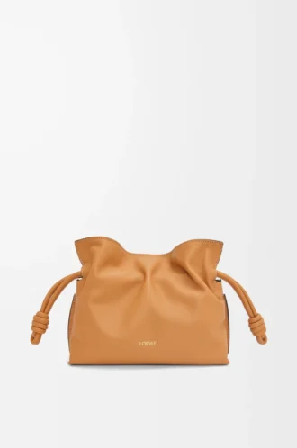 Mini-Clutch Flamenco aus Nappakalbsleder Warm Desert