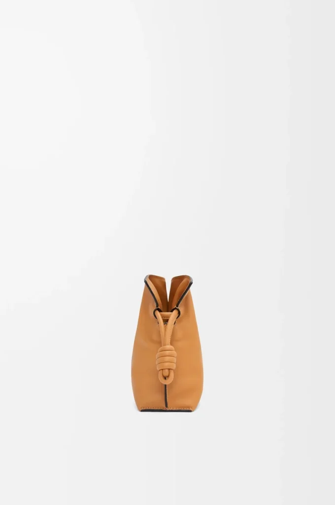 Mini-Clutch Flamenco aus Nappakalbsleder Warm Desert