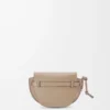 Mini Gate Dual Tasche aus weichem Kalbsleder und Jacquard Sand