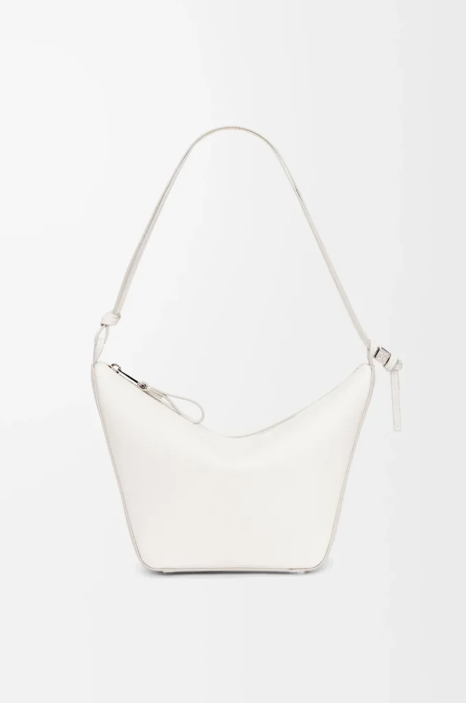 Mini Hammock Hobo aus klassischem Kalbsleder in Soft White