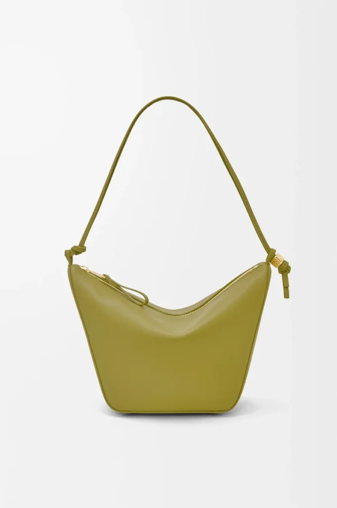 Mini Hammock Hobo aus klassischem Kalbsleder Light Moss