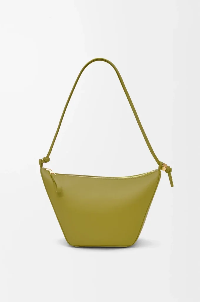 Mini Hammock Hobo aus klassischem Kalbsleder Light Moss