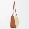 Mini Hammock Hobo aus Raffia und Kalbsleder Hellbraun/Natur