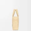 Mini LOEWE Font Tote aus Raffia in Natur
