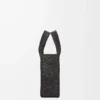 Mini LOEWE Font Tote aus Raffia Schwarz
