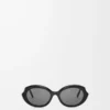 Mini Oval Slim Sonnenbrille Black